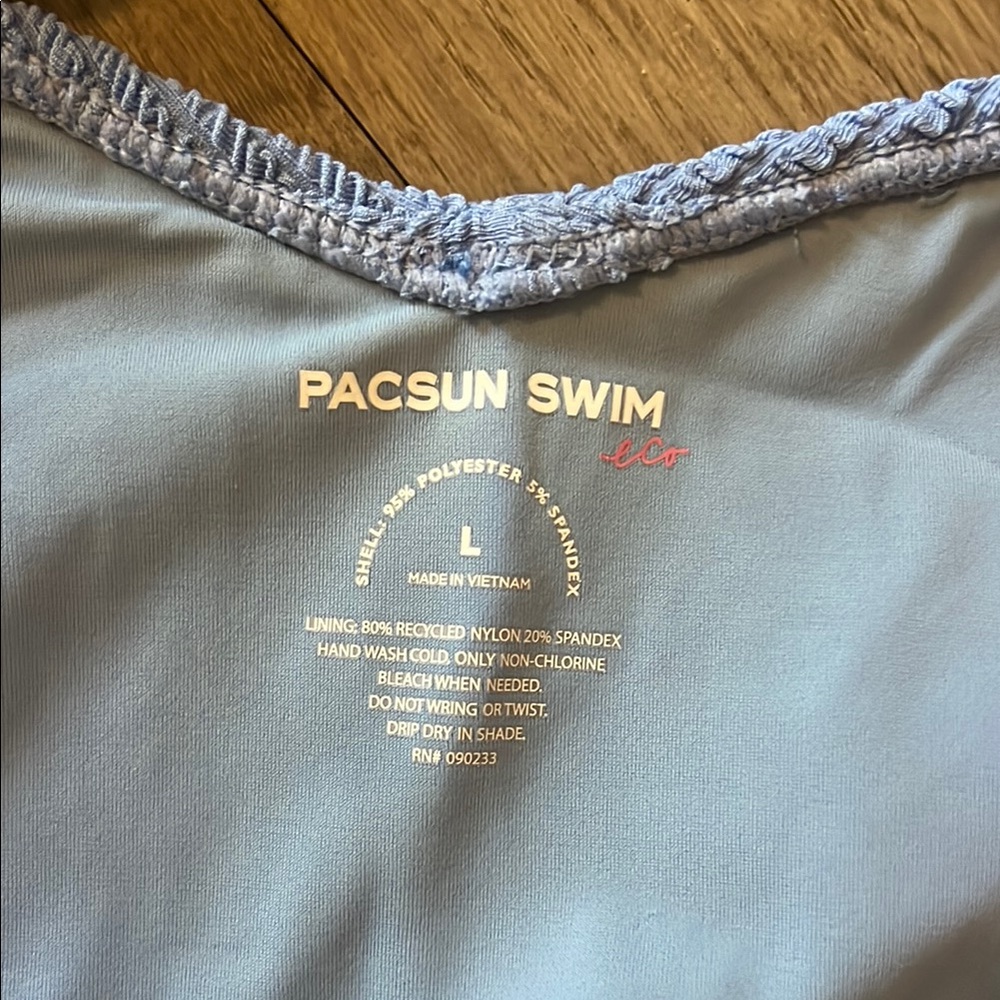 PacSun Blue Textured Bikini Set - Picture 6 of 7